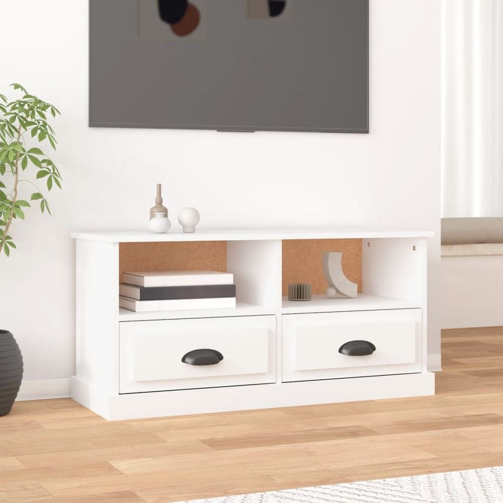 Vidaxl TV skrinka biela 93x35,5x45 cm kompozitné drevo